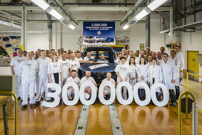 W zakładach Volkswagen Poznań wyprodukowano już 3 miliony samochodów - 4.