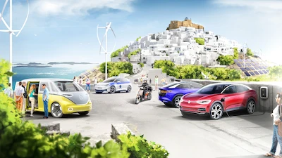 Koncern Volkswagen i rząd Grecji na jednej z wysp Morza Egejskiego tworzą modelowy system mobilności neutralnej dla klimatu