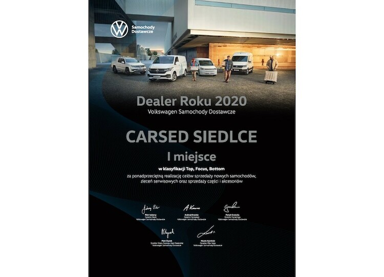 Rozstrzygnięcie konkursu „Dealer Roku 2020” marki Volkswagen Samochody Dostawcze