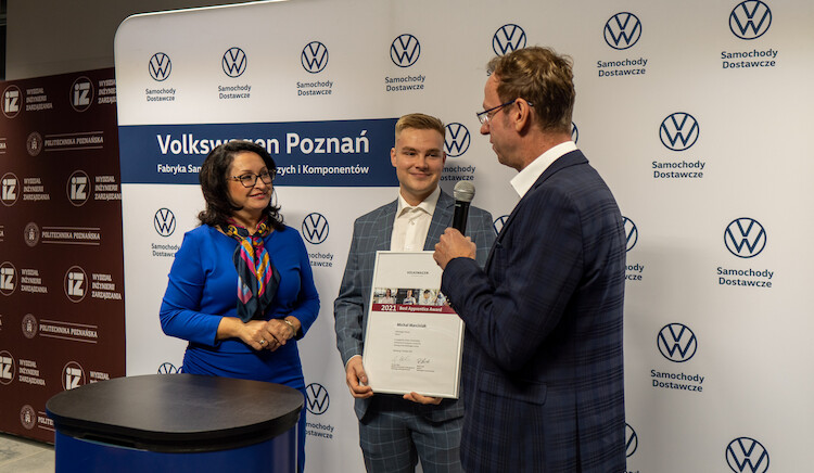 Best Apprentice Award 2021 – Volkswagen Poznań wręcza nagrodę dla najlepszego ucznia zawodu
