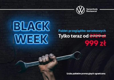 Black Week dla pakietów przeglądów samochodów używanych marki Volkswagen Samochody...