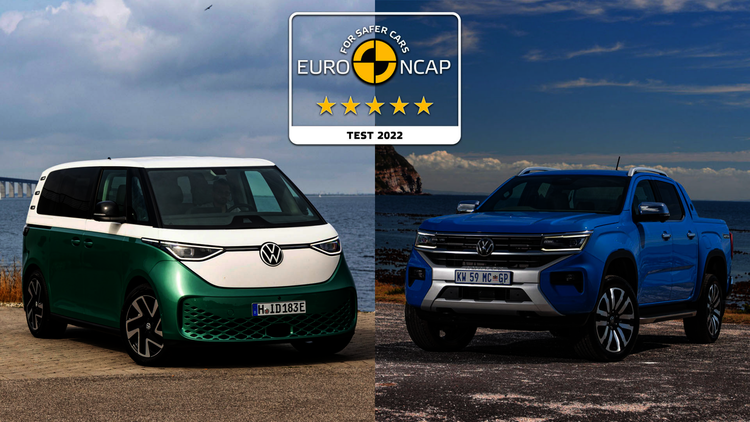 Podwójne bezpieczeństwo: pięć gwiazdek Euro NCAP dla dwóch modeli Volkswagen Samochody Dostawcze - ID. Buzza i nowego Amaroka