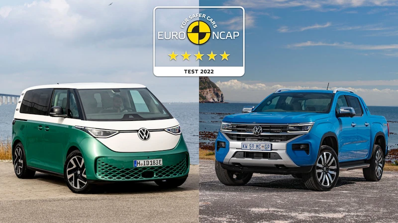 Podwójne bezpieczeństwo: pięć gwiazdek Euro NCAP dla dwóch modeli Volkswagen Samochody Dostawcze - ID. Buzza i nowego Amaroka