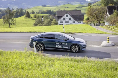 Elektryczny Volkswagen ID.7 Pro S pokonał na jednym ładowaniu akumulatora dystans 794 km