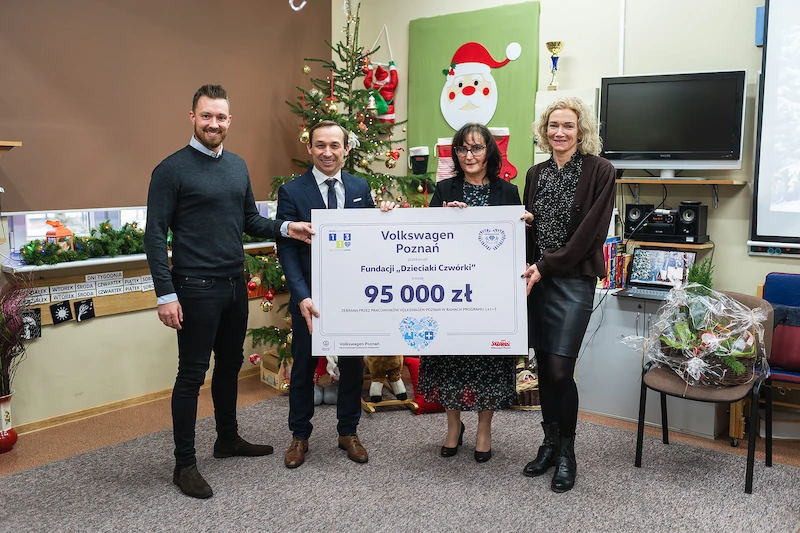 1+1=3: Już blisko milion złotych od pracowników Volkswagen Poznań na cele charytatywne  - 3.