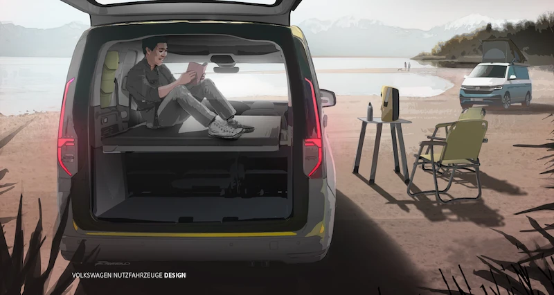 Spanie pod gwiazdami: Volkswagen Samochody Dostawcze prezentuje pierwsze rysunki nowego mini-kampera - 3.