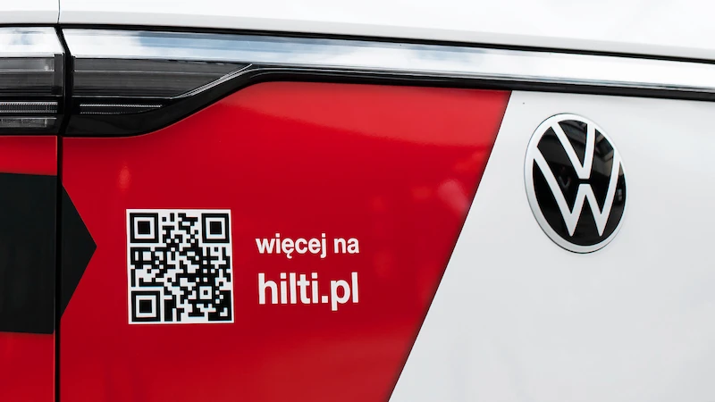 Volkswagen ID. Buzz we flocie Hilti Poland - wizytówka firmy i dowód zrównoważonego rozwoju - 3.